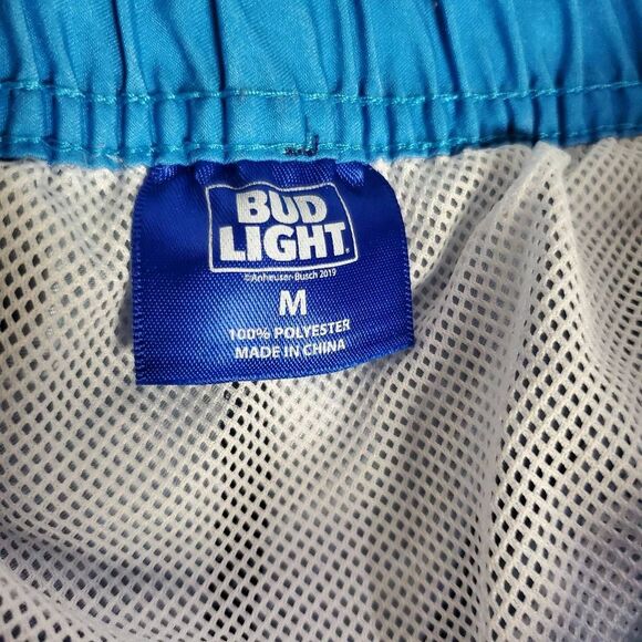 Bud Light Swim Trunks Blue Graphic Board Shorts Men’s Medium - Picture 4 of 6